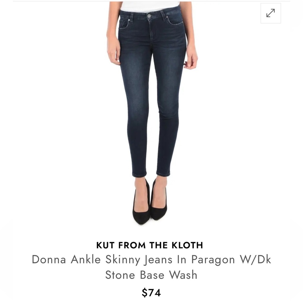 Kut from the Kloth Dark Wash Skinny Jeans